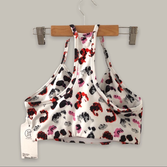 🏃🏽‍♀️Ivory Racerback Activewear Set Multicolor Animal Print SAGE COLLECTIVE - Picture 6 of 16